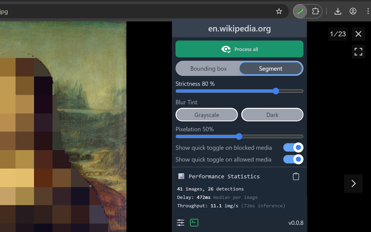 Haram Block in action - browser extension demo